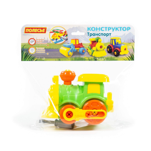 купить Полесье, Конструктор-транспорт "Паровозик" (25 элементов) (в пакете), 77134