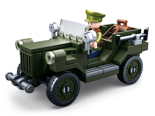 купить Советский внедорожник ГАЗ 67 (11 см, 112 дет) Конструктор Sluban M38-B0682