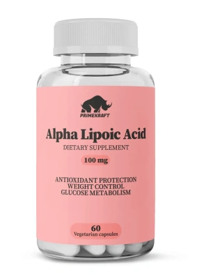 купить БАД Primekraft "Альфа-липоевая кислота" (Alpha Lipoic Acid) VEG CAPS, банка 60 капс.