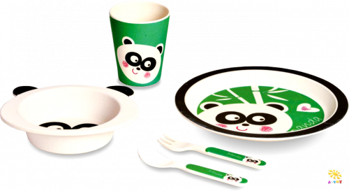 купить Комплект посуды Eco Baby Панда 5 предметов