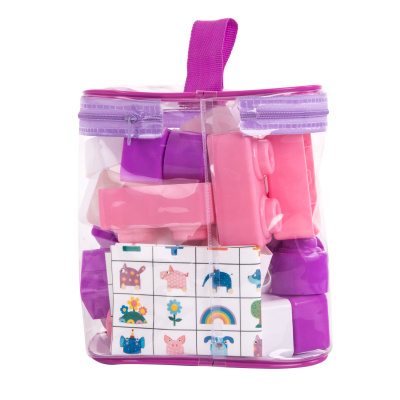 купить Конструктор Деревяшки пластиковый, 33 детали + наклейки