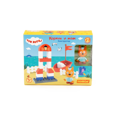 купить Конструктор Полесье "Макси" - "Три кота. Коржик и маяк", 23 эл.