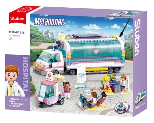 купить Конструктор Sluban "Мобильный медицинский пункт" (477 дет), M38-B1215