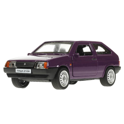 купить Машинка металлическая инерционная Технопарк LADA-2108 "СПУТНИК" 12 см,баклажан