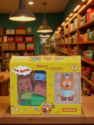 купить Конструктор Полесье "Макси" - "Три кота. Коржик на прогулке", 8 эл.
