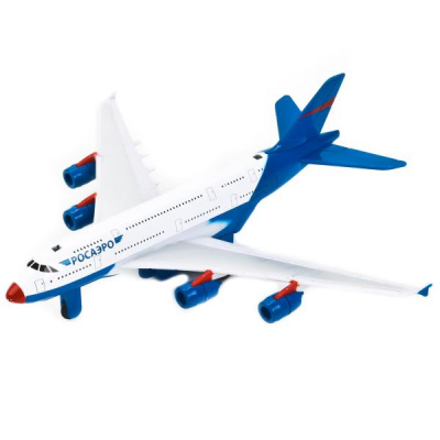 купить Технопарк, Модель металлическая АВИАЛАЙНЕР (17,5*19,5см, инерция, свет-звук), 91002S-R