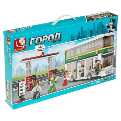 купить Конструктор Sluban Автобусная остановка с фигурками, 403дет.M38-B0331