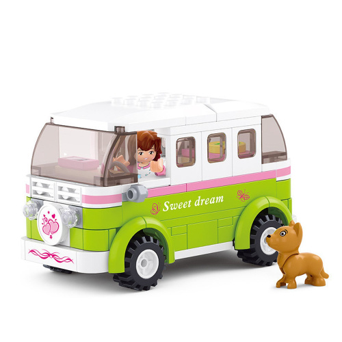 купить Sluban, Конструктор - Трейлер с фигуркой, 158 дет., M38-B0523