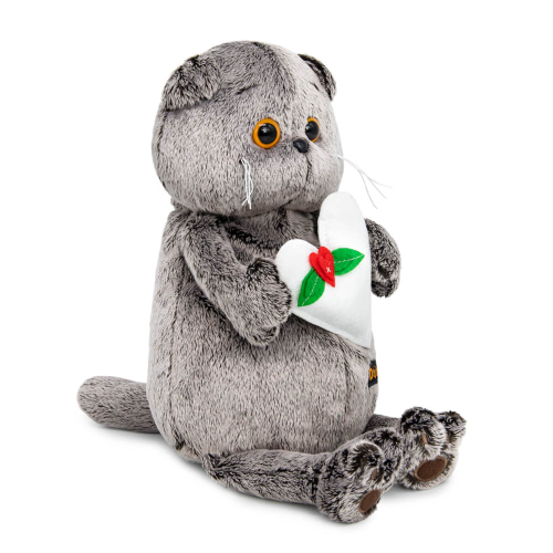 купить Мягкая игрушка Budi Basa Кот Басик с весенним сердцем