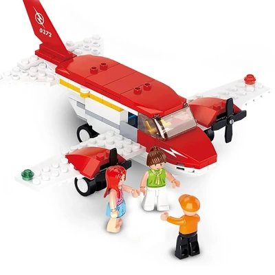 купить Конструктор ремонтный ангар с самолётом, Sluban, серия Авиация, M38-B0372