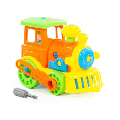 купить Полесье, Конструктор-транспорт "Паровоз" (48 элементов) (в сеточке), 71255