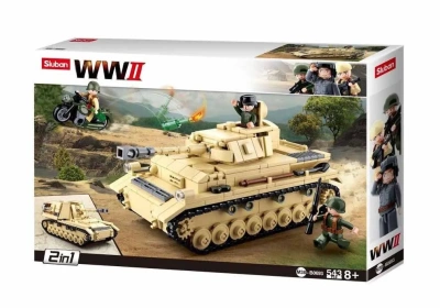 купить Sluban, Конструктор - Танк с фигурками, 543 дет., M38-B0693
