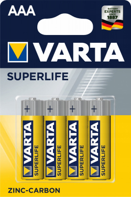 купить Элемент питания AAA Varta 2003.101.414 SuperLife R03/286 BL4 (блистер, 4шт)