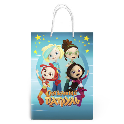 купить Пакет подарочный ND PLAY Сказочный патруль (бирюзовый) , 335*406*155 мм