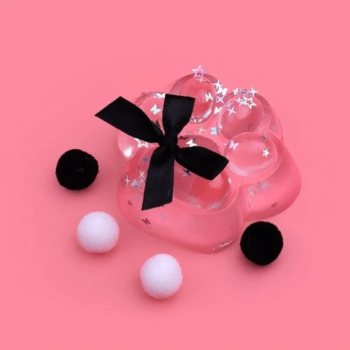 купить Игрушка - Антистресс"Таба Лапка" с чёрным бантиком и шариками 00-5352