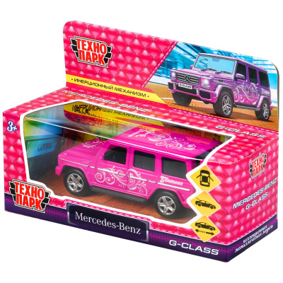 купить Технопарк, машина металл Mersedes-Benz G-class 12 см, розовый, GCLASS-12GRL-LIL