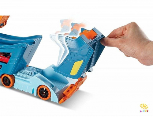 купить Автовоз-трансформер Трюки и Гонки на 19 машин DWN56