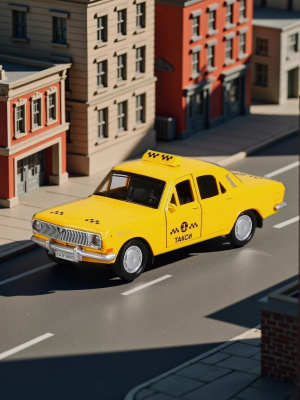 купить Машинка металлическая инерционная Технопарк ГАЗ-2401 ВОЛГА ТАКСИ 12 см