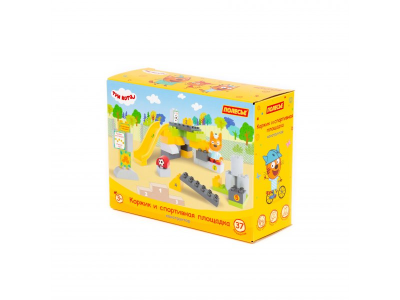 купить Конструктор Полесье "Макси" - "Три кота. Коржик и спортивная площадка", 37 эл.