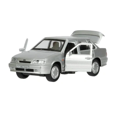 купить Машинка металлическая инерционная Технопарк Ваз-2115 Самара, 12 см, серебристо-серый