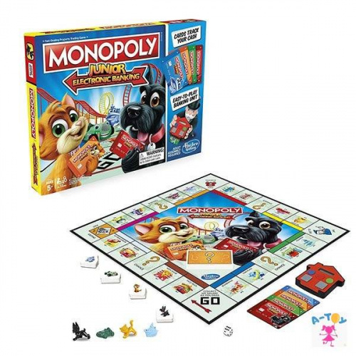купить Hasbro Monopoly E1842 Настольная игра Монополия Джуниор с карточками