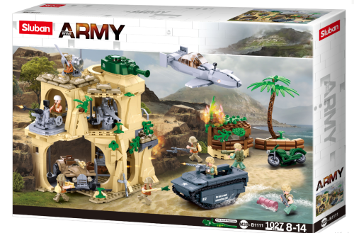 купить Конструктор Sluban Армия. Военная база (1027 дет.) M38-B1111