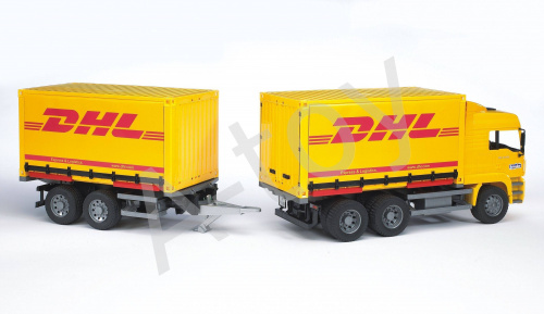 купить Bruder Фургон MAN DHL с прицепом-фургоном