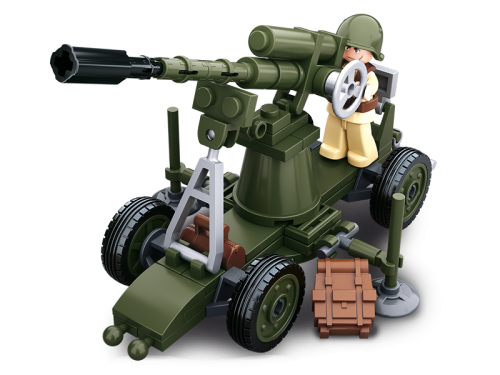 купить Sluban, Конструктор, серия Армия - WWII Зенитка (77 дет)M38-B0678C