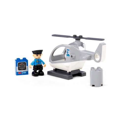 купить Конструктор Макси, Полесье - "Вертолёт полиции", 8 элементов, 10838
