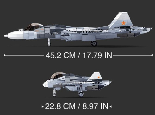 купить Конструктор Истребитель СУ-57, Sluban, серия Модельки, M38-B0986