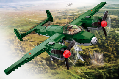 купить Советский Бомбардировщик ПЕ-2 (29 см, 311 дет) Конструктор Sluban M38-B0688