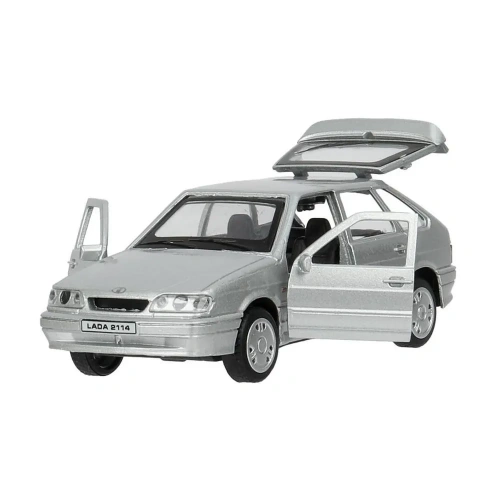 купить Машинка металлическая инерционная Технопарк LADA-2114 "SAMARA" 12 см, серебристая