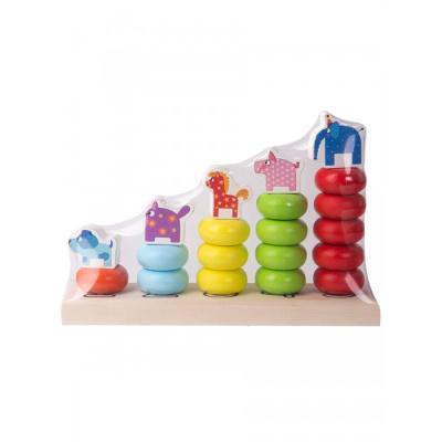 купить Пирамидка Деревяшки с фигурками героев и цифрами