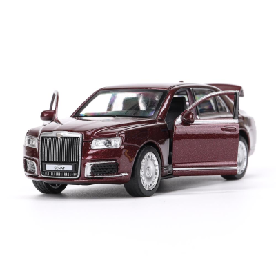 купить Машинка металлическая инерционная Технопарк АУРУС СЕНАТ длина 13,5 см, бордовая, матовая