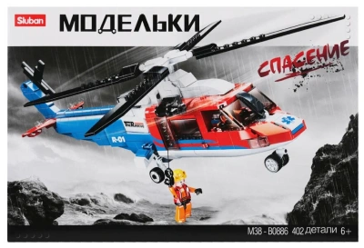 купить Конструктор Sluban Спасательный вертолет M38-B0886 402 дет.