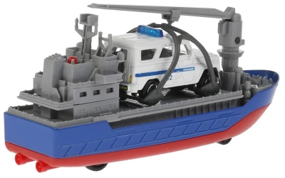 купить Транспортный корабль Технопарк, полиция со звуком и светом металл., 17 см.