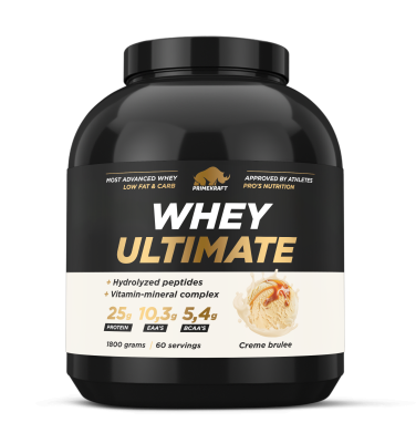 купить Протеин Prime Kraft Whey Ultimate со вкусом «Крем-брюле», банка 1800г