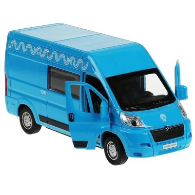 купить Машинка металлическая инерционная Технопарк  Citroen Jumper  14 см. синяя