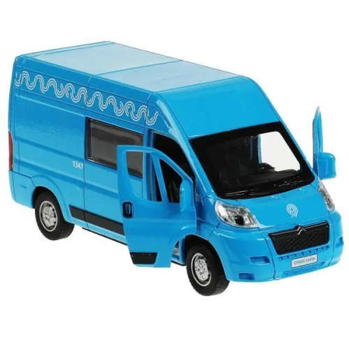 купить Машинка металлическая инерционная Технопарк  Citroen Jumper  14 см. синяя