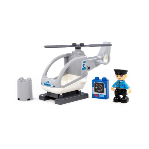 купить Конструктор Макси, Полесье - "Вертолёт полиции", 8 элементов, 10838