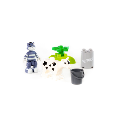 купить Конструктор Полесье, серия Макси - Простоквашино. Матроскин с коровой Муркой, (6 эл., в кор.) 23333