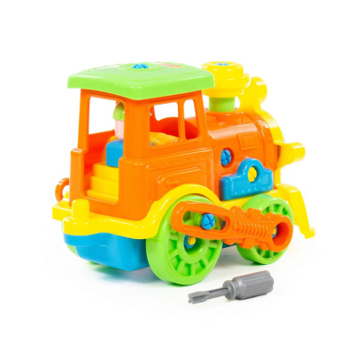 купить Полесье, Конструктор-транспорт "Паровоз" (48 элементов) (в сеточке), 71255