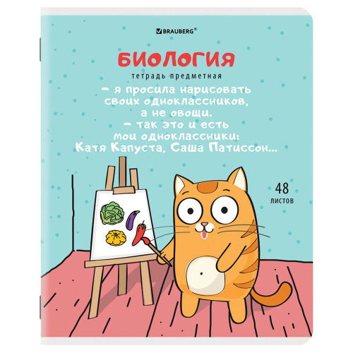 купить Тетради предметные, Комплект 12 предметов, "Кот-Энтузиаст", 48 л., TWIN-лак, Brauberg, 404609