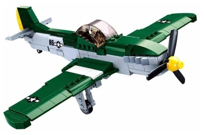 купить Конструктор Sluban Армия: Военный самолёт P51D с фигуркой 323 деталей