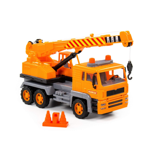 купить Полесье, "Алмаз", автомобиль-кран инерционный (в сеточке), 86716