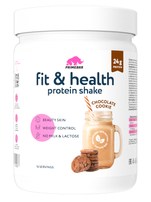 купить Протеин Primebar Fit & Health VEGAN Protein Shake растительный со вкусом Шоколадное печенье 500 г