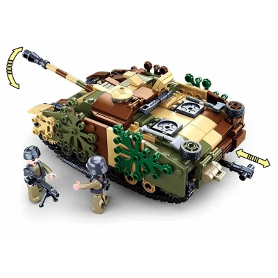 купить Sluban, Конструктор - Танк с фигурками, 524 дет, M38-B0858