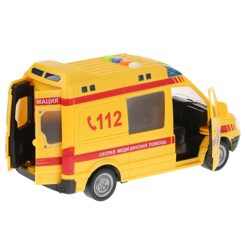 купить Технопарк, машина на бат свет+звук Mersedes-Benz Sprinter Реанимация 22см, SPRINTER-22PL-REAN