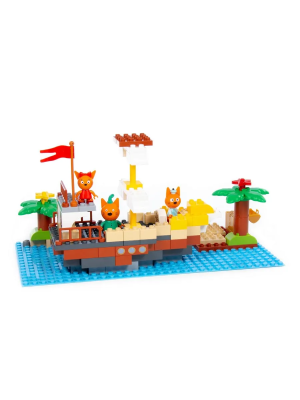 купить Конструктор Полесье "Макси" - "Три кота. В поисках сокровищ", 112 эл.