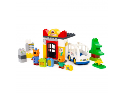 купить Конструктор Полесье "Макси" - "Три кота. Автовокзал", 43 эл.